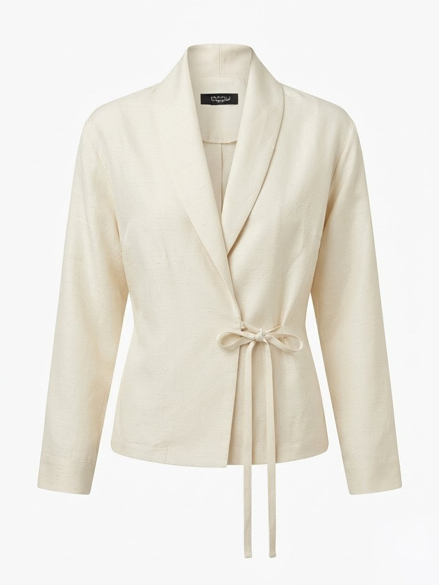 Azure Linen Jacket NIMAconcept
