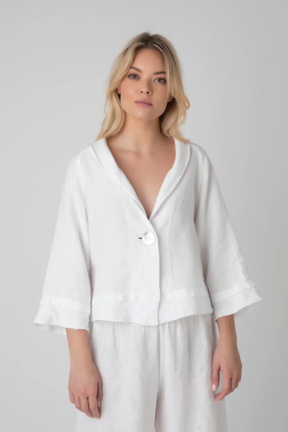 Linen Cropped Shirt NIMAconcept