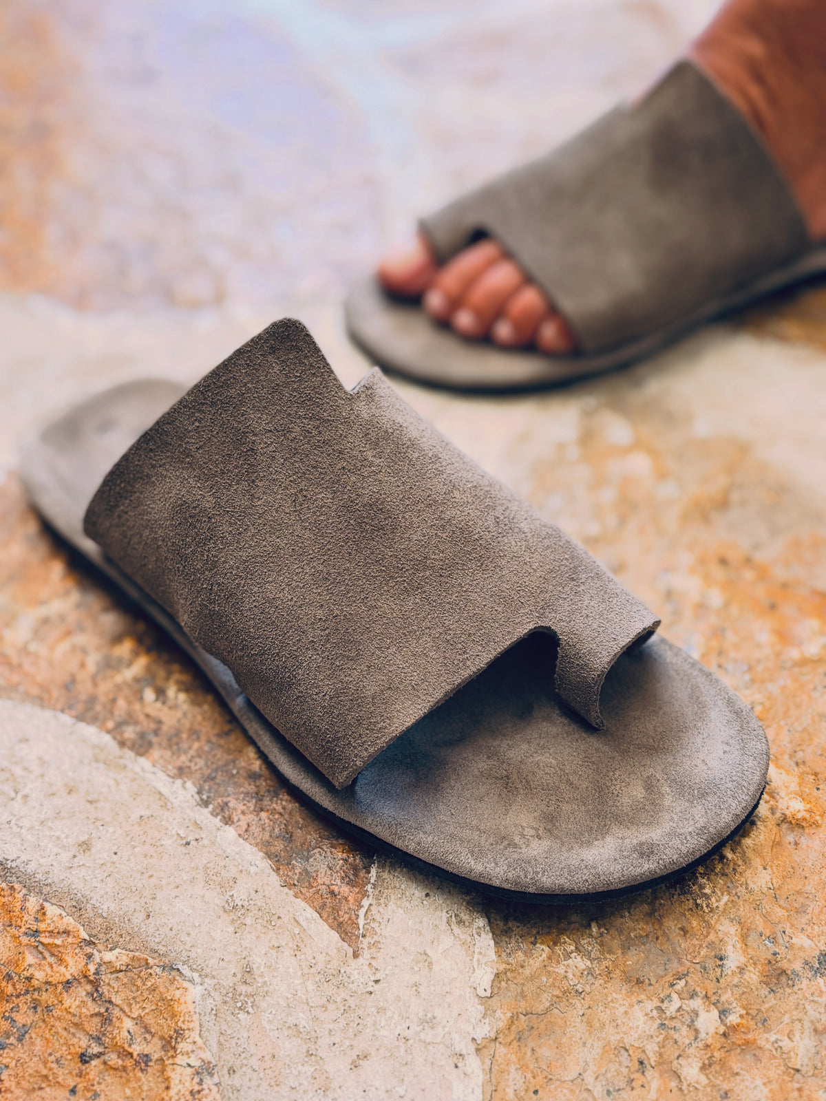 Anasa Suede Sandals