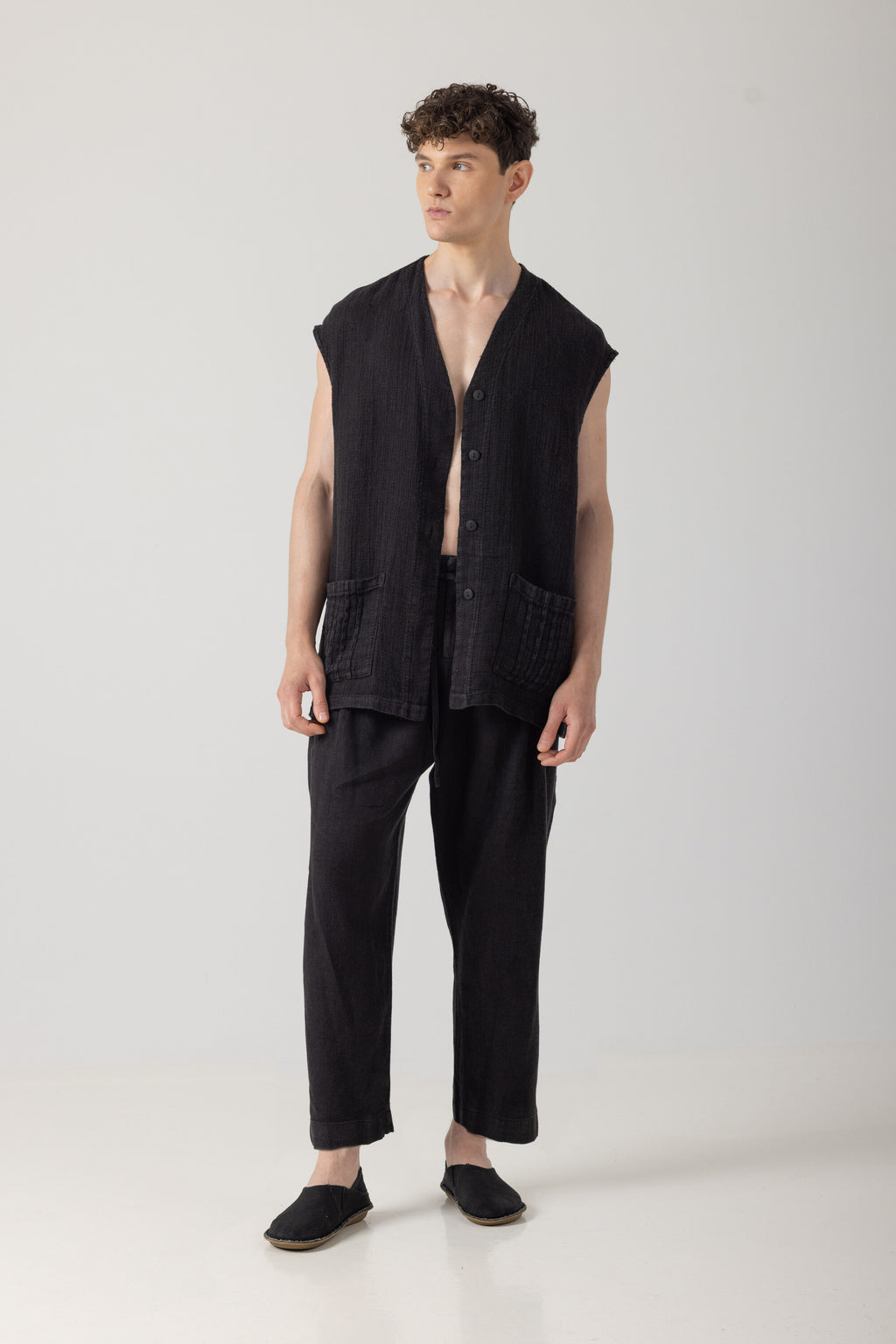 Gabriel Linen Vest