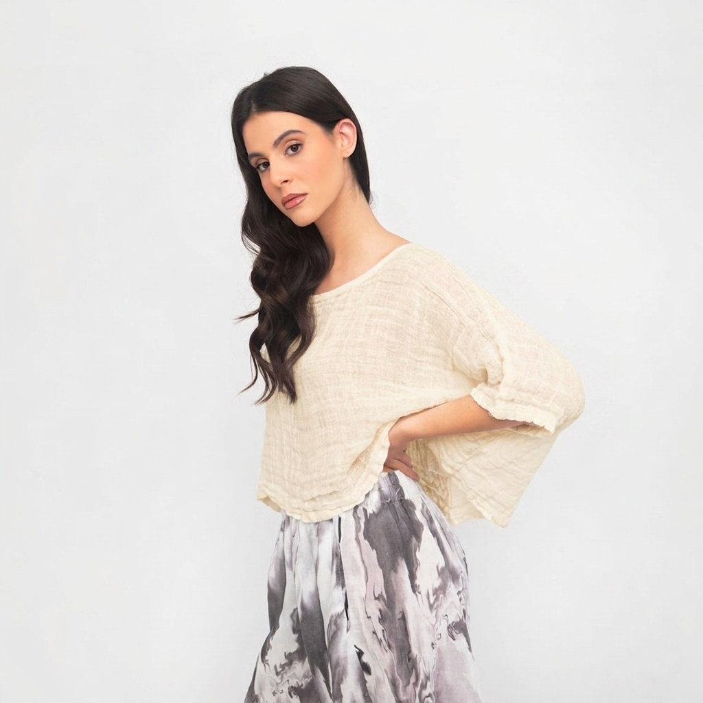 Anna Linen Gaze Top NIMAconcept