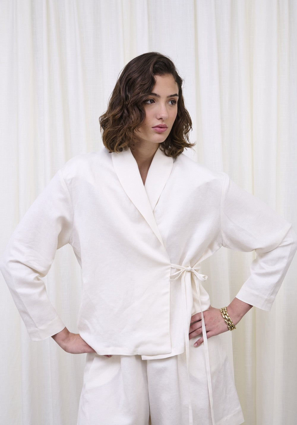 Azure Linen Jacket